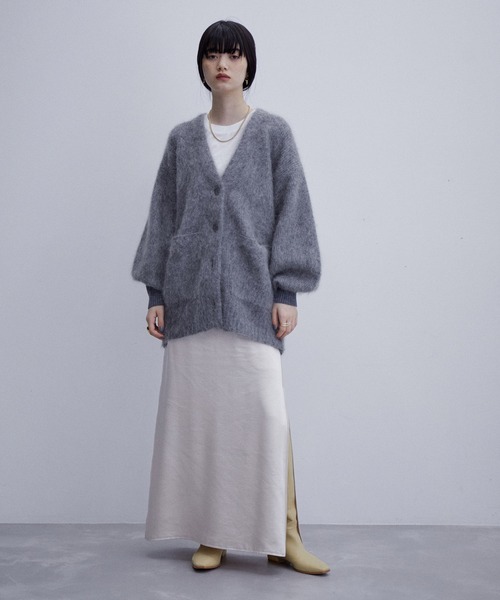 ADAM ET ROPE'（アダムエロペ）の「モヘヤカーディガン（カーディガン/ボレロ・レディース・ブラック/グレー/ピンク・FREE）」の15枚目の写真