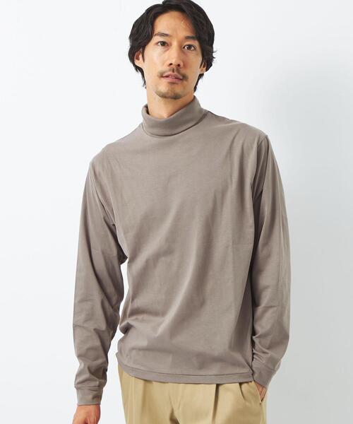 green label relaxing(グリーンレーベルリラクシング)の「SUVIN タートルネック 長袖 カットソー(Tシャツ/カットソー・メンズ・ホワイト/ベージュ/ダークグレー・S/M/L/XL)」の12枚目の写真