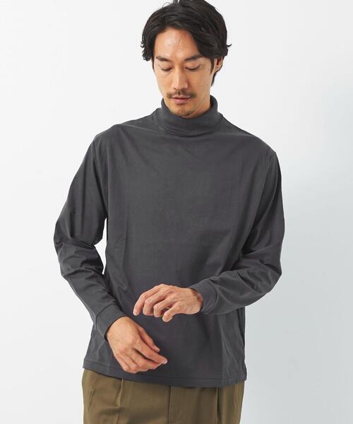 green label relaxing(グリーンレーベルリラクシング)の「SUVIN タートルネック 長袖 カットソー(Tシャツ/カットソー・メンズ・ホワイト/ベージュ/ダークグレー・S/M/L/XL)」の10枚目の写真