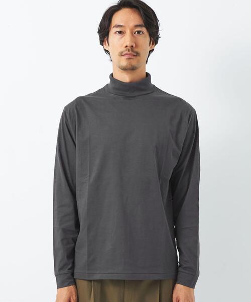 green label relaxing(グリーンレーベルリラクシング)の「SUVIN タートルネック 長袖 カットソー(Tシャツ/カットソー・メンズ・ホワイト/ベージュ/ダークグレー・S/M/L/XL)」の6枚目の写真