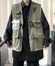 EFFECTION（エフェクション）の「【FVLMEN】6pocket zip logo big vest/6ポケット ジップ ロゴ ビッグ ベスト（ベスト）」