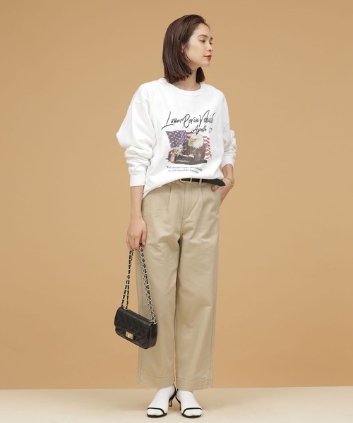 NASA（ナサ）の「NASA/Eagle Rock crew sweat（スウェット・レディース・ホワイト/チャコール・FREE）」の4枚目の写真