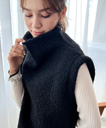 classicalelf | 今っぽいくしゅっと感。フェイクリングウールボトルネックベスト(ベスト)