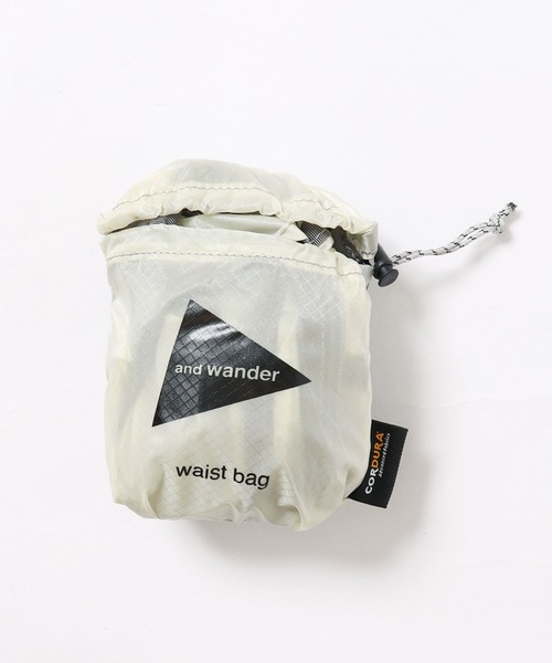 and wander（アンドワンダー）の「and wander/アンドワンダー sil waist bag ウエストバック（ボディバッグ/ウエストポーチ・レディース・ベージュ/オリーブ/ブラウン/ブラック・FREE）」の18枚目の写真