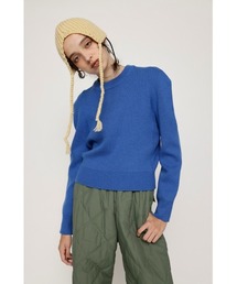 MILANO RIB ROUND SHOULDER TOPS ミラノリブ ラウンドショルダー トップス ニット プルオーバー