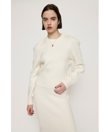MILANO RIB ROUND SHOULDER TOPS ミラノリブ ラウンドショルダー トップス ニット プルオーバー
