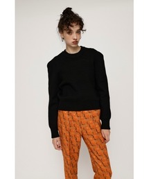 MILANO RIB ROUND SHOULDER TOPS ミラノリブ ラウンドショルダー トップス ニット プルオーバー