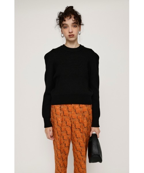 SLY（スライ）の「MILANO RIB ROUND SHOULDER TOPS ミラノリブ ラウンドショルダー トップス ニット プルオーバー（ニット/セーター・レディース・ブラック/オレンジ/ブルー/アイボリー・FREE）」の14枚目の写真