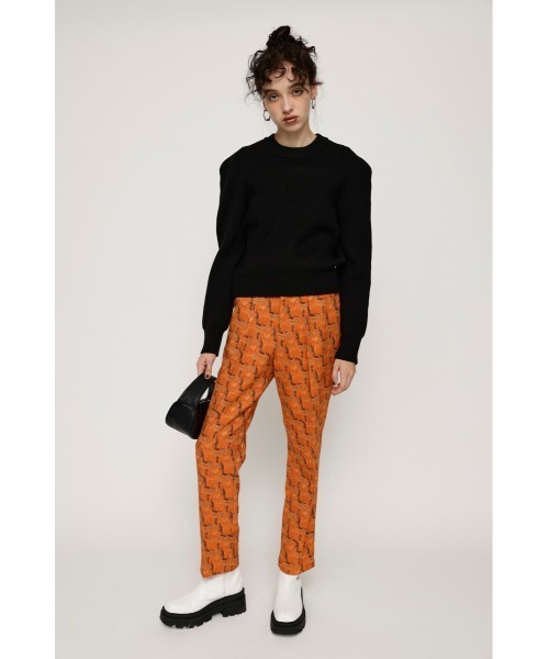 SLY（スライ）の「MILANO RIB ROUND SHOULDER TOPS ミラノリブ ラウンドショルダー トップス ニット プルオーバー（ニット/セーター・レディース・ブラック/オレンジ/ブルー/アイボリー・FREE）」の15枚目の写真