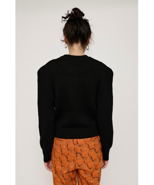 SLY（スライ）の「MILANO RIB ROUND SHOULDER TOPS ミラノリブ ラウンドショルダー トップス ニット プルオーバー（ニット/セーター・レディース・ブラック/オレンジ/ブルー/アイボリー・FREE）」の18枚目の写真