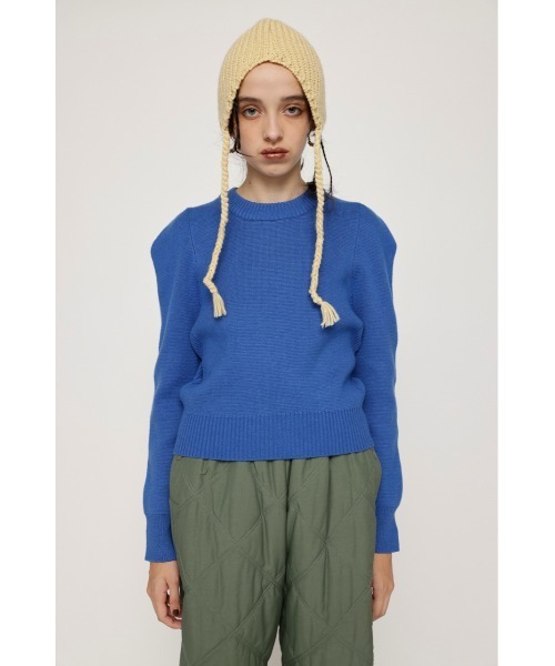 SLY（スライ）の「MILANO RIB ROUND SHOULDER TOPS ミラノリブ ラウンドショルダー トップス ニット プルオーバー（ニット/セーター・レディース・ブラック/オレンジ/ブルー/アイボリー・FREE）」の21枚目の写真