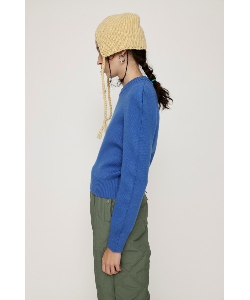 SLY（スライ）の「MILANO RIB ROUND SHOULDER TOPS ミラノリブ ラウンドショルダー トップス ニット プルオーバー（ニット/セーター・レディース・ブラック/オレンジ/ブルー/アイボリー・FREE）」の22枚目の写真