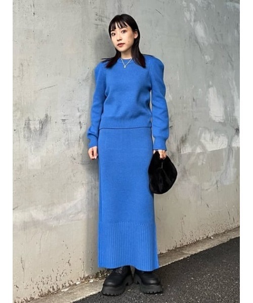 SLY - 希少美品！SLYのミラノリブ ラウンドショルダートップス ニット　フリー SLY（スライ）の「MILANO RIB ROUND SHOULDER TOPS ミラノリブ
