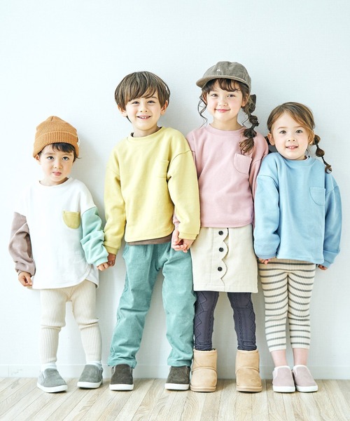 apres les cours(アプレレクール)の「ゆったりトレーナー(スウェット・キッズ・アイボリー/ピンク/その他2/ブルー/ネイビー/イエロー/レインボー/チェック・120/130/140/90/80/110/100)」の11枚目の写真