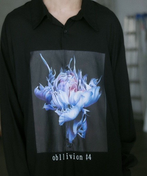 0658（ゼロロクゴーハチ）の「0658/ゼロロクゴーハチ/Oblivion #4 graphic shirt（シャツ/ブラウス・レディース・ブラック・FREE）」の2枚目の写真