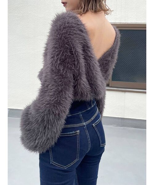 EMODA(エモダ)の「2WAYシャギーニット(ニット/セーター・レディース・ブラック/グレー/アイボリー/ベージュ・FREE)」の17枚目の写真