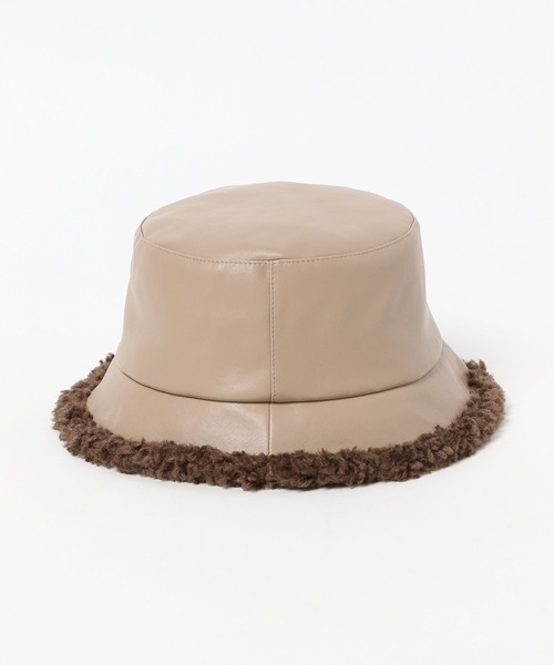 PAGEBOY（ページボーイ）の「ボアMIXバケハ（ハット・レディース・ブラック/モカ・FREE）」の3枚目の写真