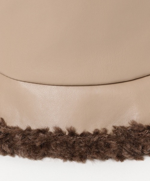 PAGEBOY（ページボーイ）の「ボアMIXバケハ（ハット・レディース・ブラック/モカ・FREE）」の7枚目の写真