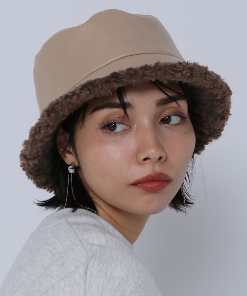 PAGEBOY（ページボーイ）の「ボアMIXバケハ（ハット・レディース・ブラック/モカ・FREE）」の18枚目の写真