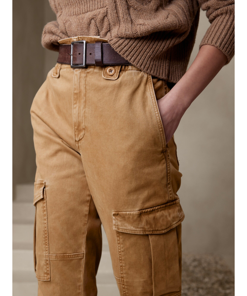 Banana Republic(バナナリパブリック)の「Sierraモールスキンカーゴパンツ(カーゴパンツ・レディース・アイボリー/キャメル・0/2/4/00/6)」の10枚目の写真