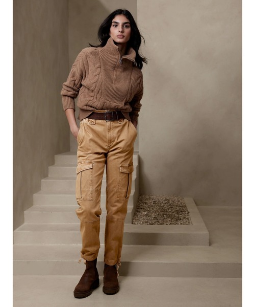 Banana Republic(バナナリパブリック)の「Sierraモールスキンカーゴパンツ(カーゴパンツ・レディース・アイボリー/キャメル・0/2/4/00/6)」の14枚目の写真