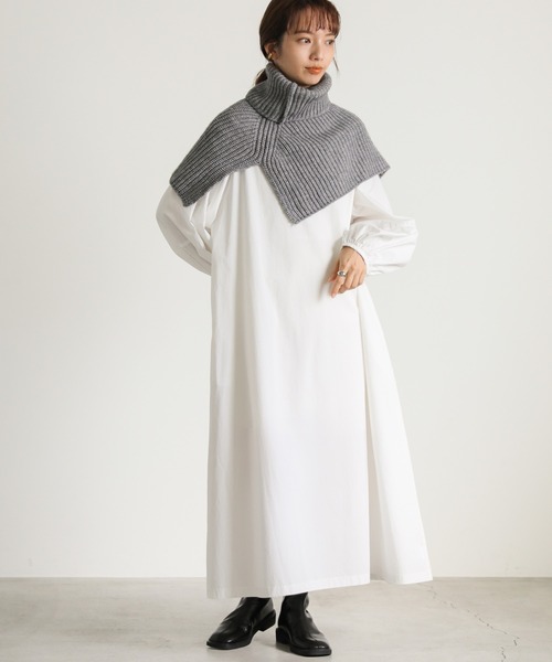⭐️芸術品　an/eddy 付け襟　前掛けジレ　ニット　ニットクリエーター　⭐️ ハイネックつけ襟ニット（付け襟）｜select MOCA（セレクトモカ）の