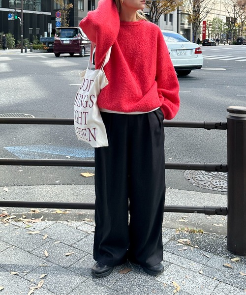 セール】【ハンドウォッシャブル】ゴマジャガードビッグニット（ニット