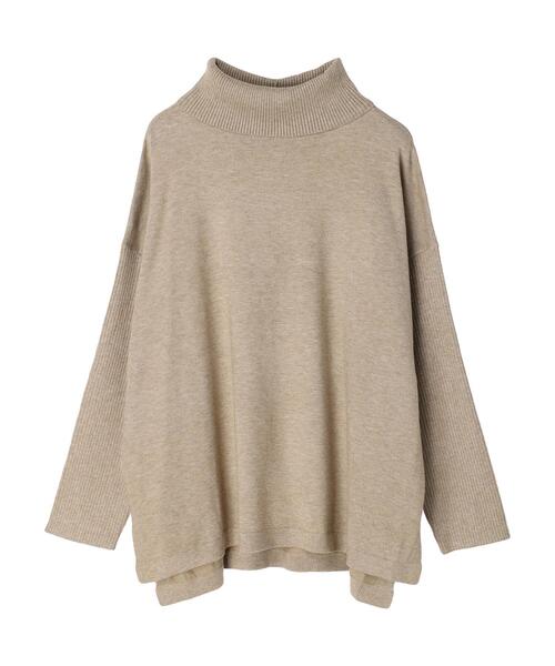 希少♡ Barbara Alan ウール ニットポンチョ 羽織り 厚手生地 セール】パチパチしにくいハイネックBIGニットプルオーバー