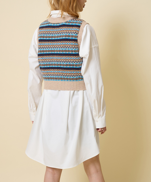 U by SPICK&amp;SPAN - 【新品】spick and span フェアアイルニットベスト U by SPICK&SPAN（ユーバイスピックアンドスパン）の「フェア
