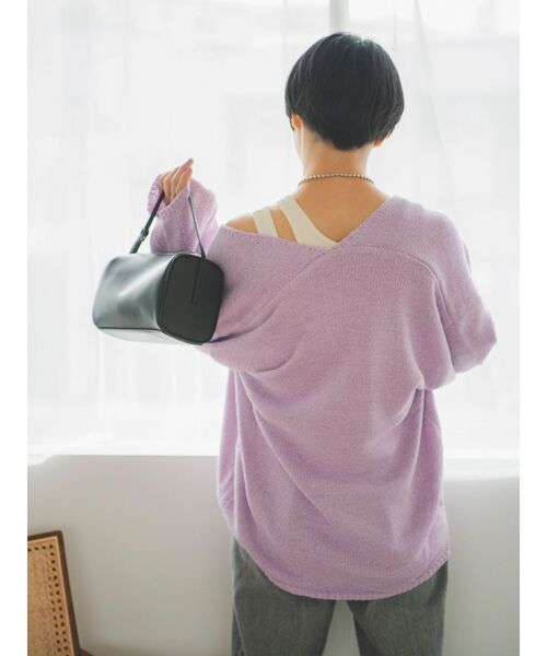 Ungrid（アングリッド）の「テープヤーン深Ｖネックニット（ニット/セーター・レディース・アイボリー/ミント/パープル・FREE）」の12枚目の写真