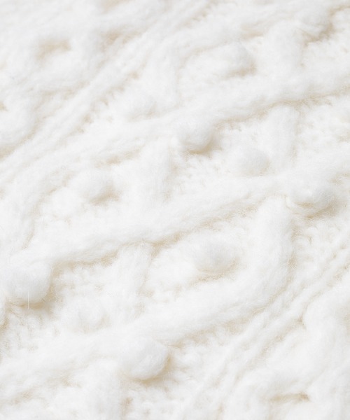 NIMES（ニーム）の「PERU KNIT ベビーアルパカベスト（ニット/セーター・レディース・ホワイト/チャコールグレー・FREE）」の11枚目の写真