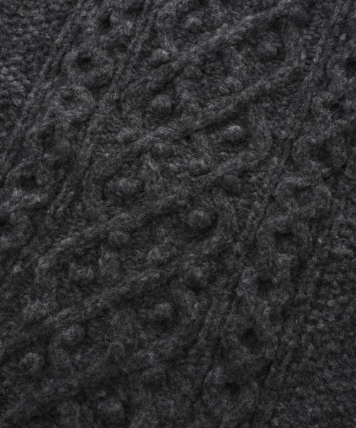 NIMES（ニーム）の「PERU KNIT ベビーアルパカベスト（ニット/セーター・レディース・ホワイト/チャコールグレー・FREE）」の6枚目の写真