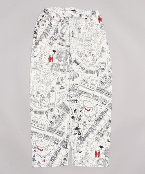 BOHEMIANS(ボヘミアンズ)の「BOHEMIANS/ボヘミアンズ BOHEMIANS CITY JQ LOOSE PANTS BP-004(その他パンツ・レディース・ホワイト/ミント・S)」の2枚目の写真
