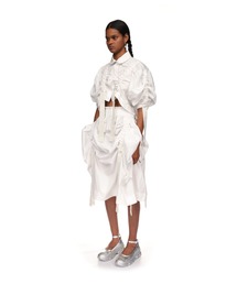 【SIMONE ROCHA】poplin スカート with sliders Simone Rocha(シモーンロシャ) 2025SS エラスティケーテッド