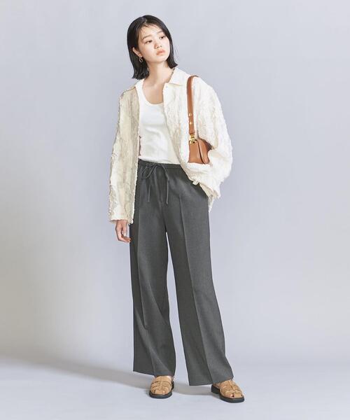 BEAUTY&YOUTH UNITED ARROWS（ビューティーアンドユースユナイテッドアローズ）の「ポリエステル トロ イージー ワイドパンツ -ウォッシャブル-（その他パンツ・レディース・モカ/ダークグレー・S/M）」の8枚目の写真