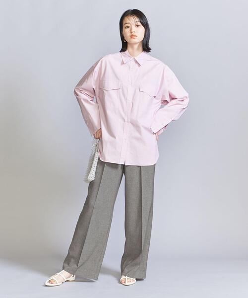 BEAUTY&YOUTH UNITED ARROWS（ビューティーアンドユースユナイテッドアローズ）の「ポリエステル トロ イージー ワイドパンツ -ウォッシャブル-（その他パンツ・レディース・モカ/ダークグレー・S/M）」の11枚目の写真
