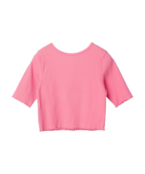 earth music&ecology（アースミュージックアンドエコロジー）の「ドットボタン5分袖リブプルオーバー（Tシャツ/カットソー・レディース・ブラック/オフホワイト/ピンク/ブルー・S/M）」の14枚目の写真