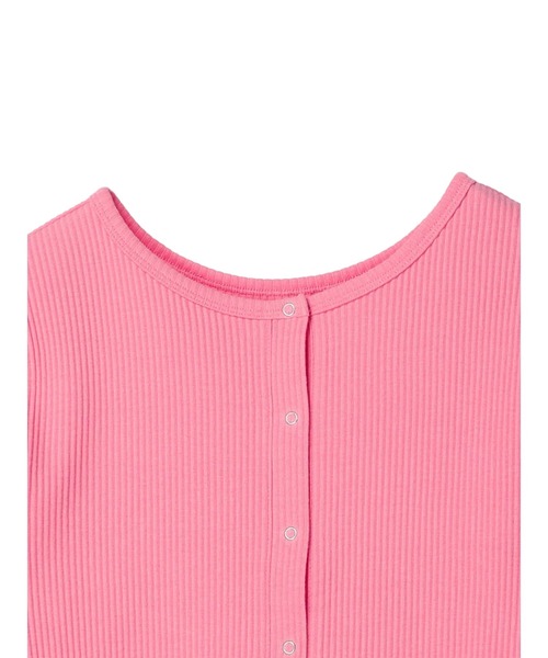 earth music&ecology（アースミュージックアンドエコロジー）の「ドットボタン5分袖リブプルオーバー（Tシャツ/カットソー・レディース・ブラック/オフホワイト/ピンク/ブルー・S/M）」の8枚目の写真