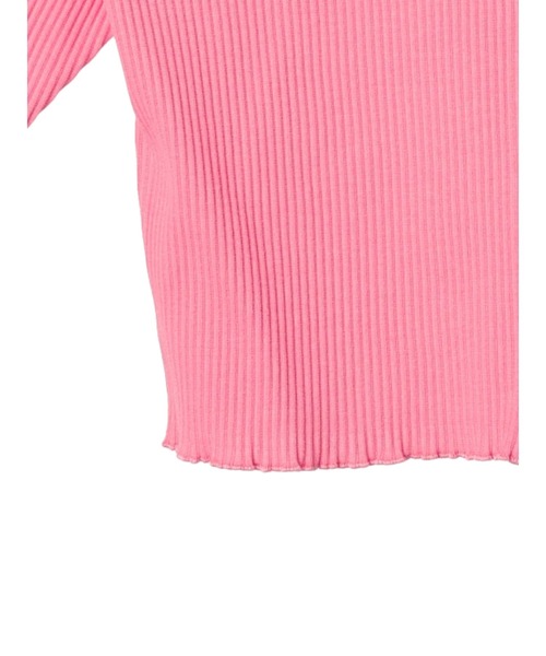 earth music&ecology（アースミュージックアンドエコロジー）の「ドットボタン5分袖リブプルオーバー（Tシャツ/カットソー・レディース・ブラック/オフホワイト/ピンク/ブルー・S/M）」の12枚目の写真