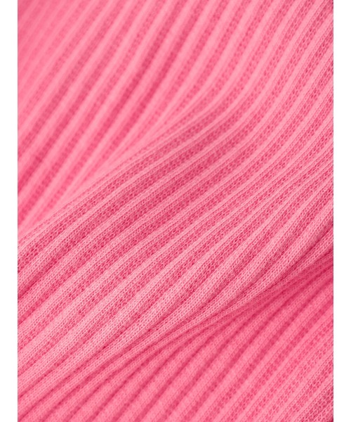 earth music&ecology（アースミュージックアンドエコロジー）の「ドットボタン5分袖リブプルオーバー（Tシャツ/カットソー・レディース・ブラック/オフホワイト/ピンク/ブルー・S/M）」の6枚目の写真