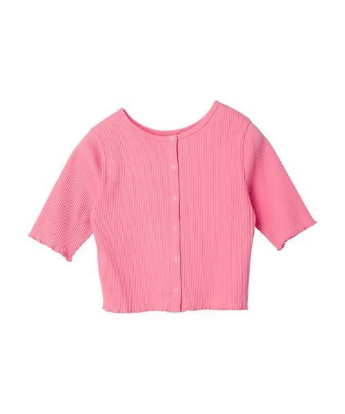 earth music&ecology（アースミュージックアンドエコロジー）の「ドットボタン5分袖リブプルオーバー（Tシャツ/カットソー・レディース・ブラック/オフホワイト/ピンク/ブルー・S/M）」の19枚目の写真