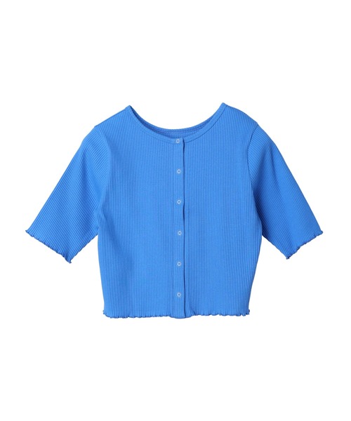 b4348【アースミュージックアンドエコロジー】レディース　Tシャツ　半袖　M セール】シアーショートシャツ ＊（シャツ/ブラウス）｜earth