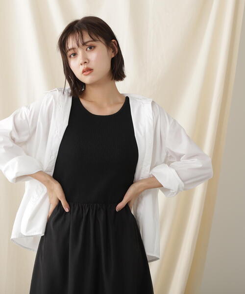 JILL by JILL STUART(ジルバイジルスチュアート)の「◇オーバーサイズシャツトップス(シャツ/ブラウス・レディース・ブルー/ホワイト・FREE)」の4枚目の写真
