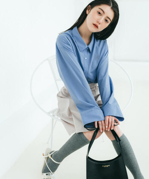 JILL by JILL STUART(ジルバイジルスチュアート)の「◇オーバーサイズシャツトップス(シャツ/ブラウス・レディース・ブルー/ホワイト・FREE)」の16枚目の写真
