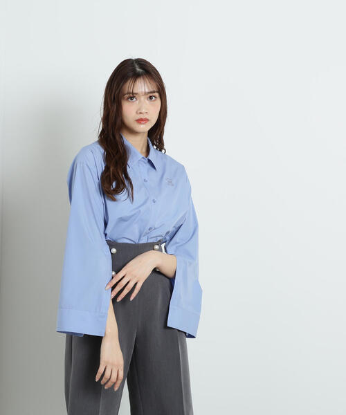 JILL by JILL STUART(ジルバイジルスチュアート)の「◇オーバーサイズシャツトップス(シャツ/ブラウス・レディース・ブルー/ホワイト・FREE)」の18枚目の写真