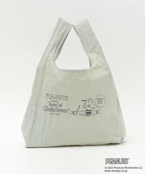 LEPSIM（レプシィム）の「【PEANUTS】ナイロンエコバッグ　177585（エコバッグ/サブバッグ・レディース・ライトグリーン/オフホワイト/イエロー・ONE SIZE）」の7枚目の写真