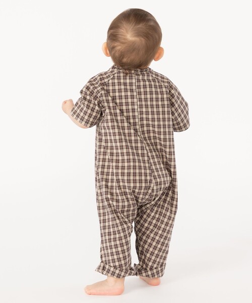 SHIPS（シップス）の「SHIPS KIDS:オープンカラー 半袖 ロンパース（ロンパース・キッズ・キャメル/ライトブルー・80/70）」の5枚目の写真