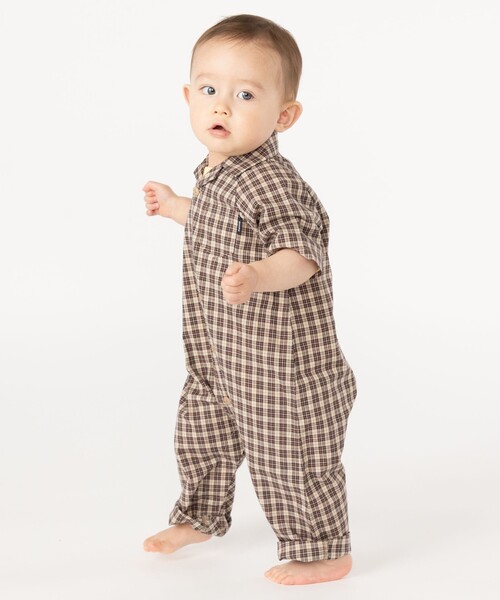 SHIPS（シップス）の「SHIPS KIDS:オープンカラー 半袖 ロンパース（ロンパース・キッズ・キャメル/ライトブルー・80/70）」の8枚目の写真