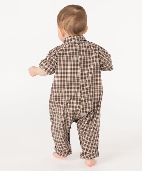 SHIPS（シップス）の「SHIPS KIDS:オープンカラー 半袖 ロンパース（ロンパース・キッズ・キャメル/ライトブルー・80/70）」の10枚目の写真