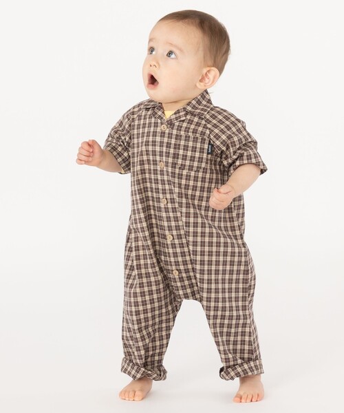 SHIPS（シップス）の「SHIPS KIDS:オープンカラー 半袖 ロンパース（ロンパース・キッズ・キャメル/ライトブルー・80/70）」の11枚目の写真